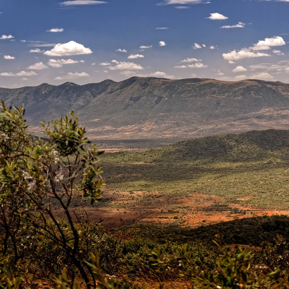 The Ngong hills as seen from the Great Rift Valley