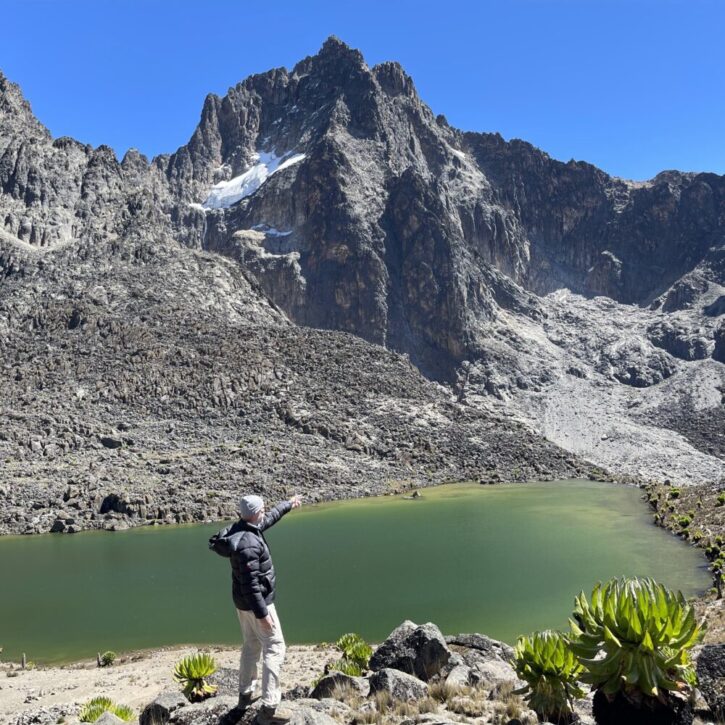 Mount Kenya behind Batian and Nelion