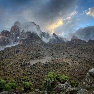 Mount Kenya after a stormy night