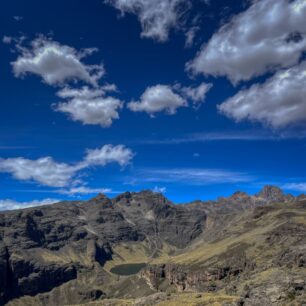 Lake Michaelson nestled amongst the dramatic peaks