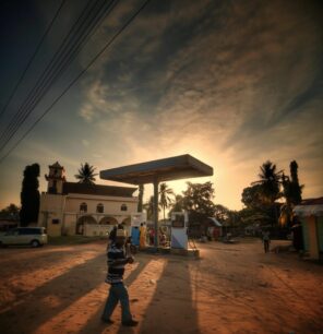 Simple petrol station south coast Kenya