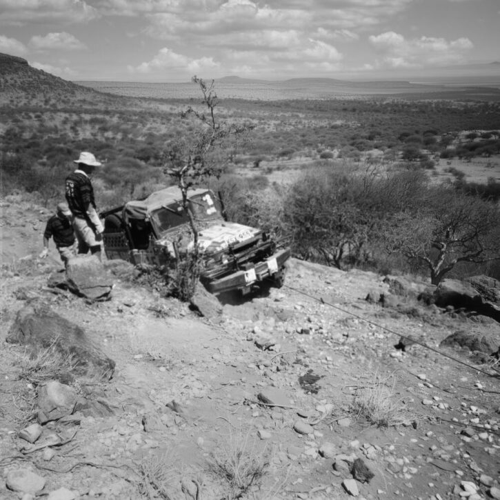 A spot of trouble in the Rhino Charge