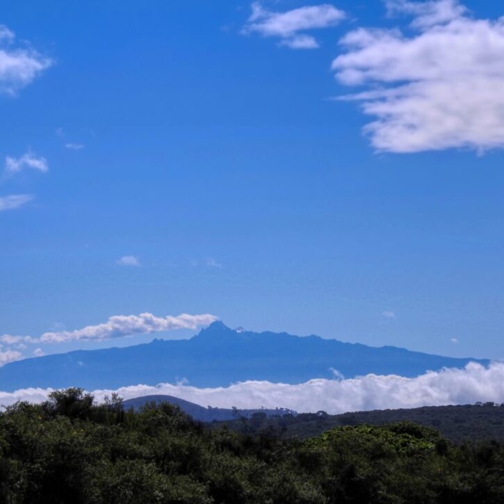 Mount Kenya as seen from the Aberdare's