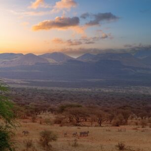 Breathtaking sunrise in Tsavo West